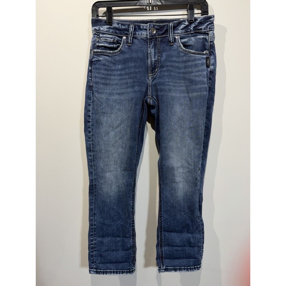Silver Women's Medium Wash Elyse Capri Jeans Size 30